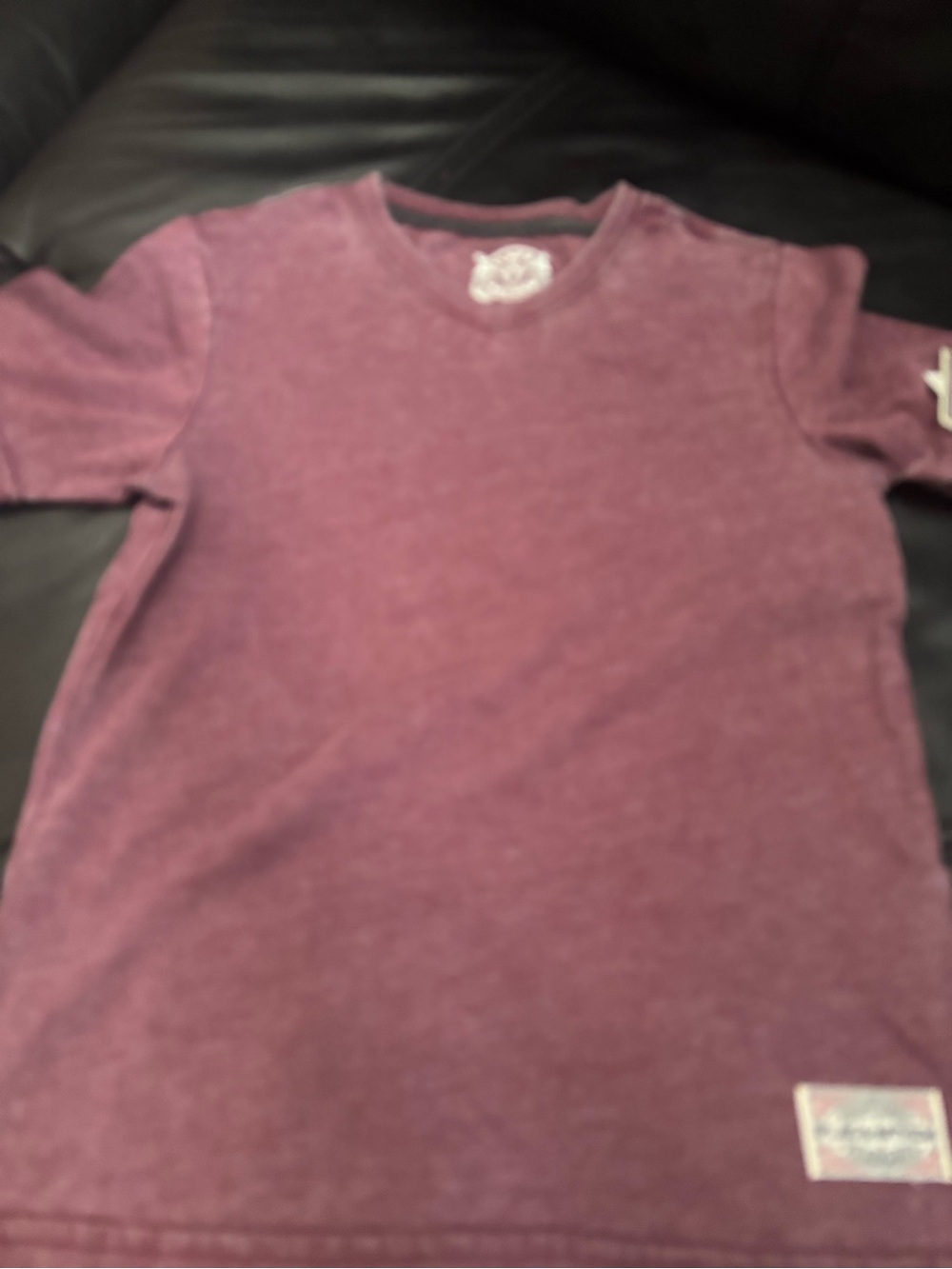 Kids Short Sleeve Crewneck Tee - Heather Plum